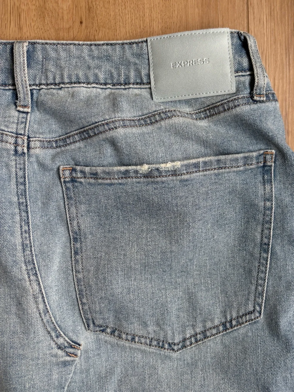 Express Light Blue Patchwork Denim Long Skirt Size 12 Coastal Cowgirl